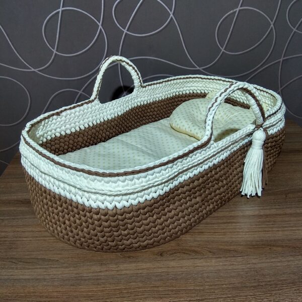 crochet newborn baby basket