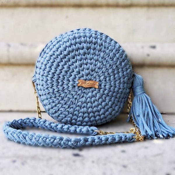 Crochet round bag